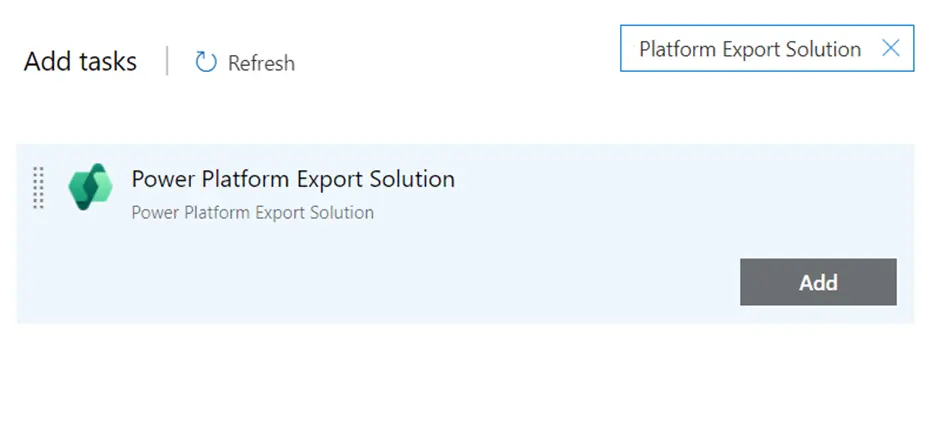 add export solution step