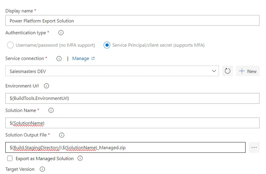 export solution step
