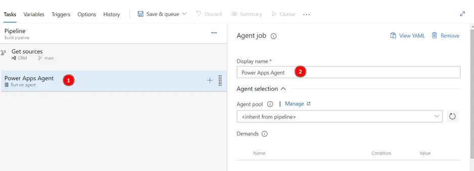pipeline agent name