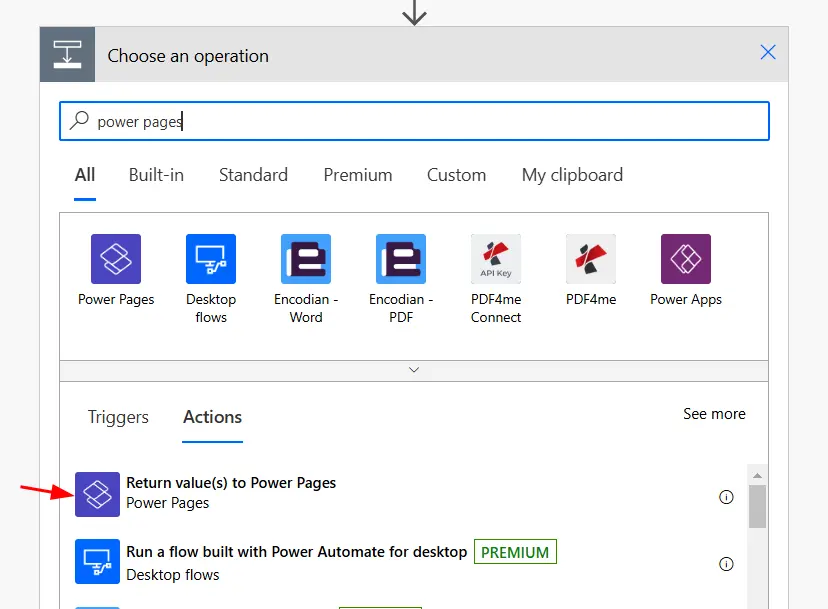 add-action-to-return-response add action to return a response