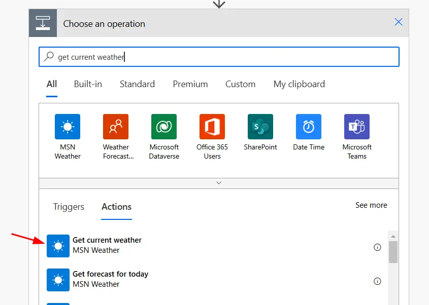 add-get-current-weather-action add get current weather action