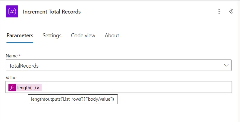 increment-total-records increment total records