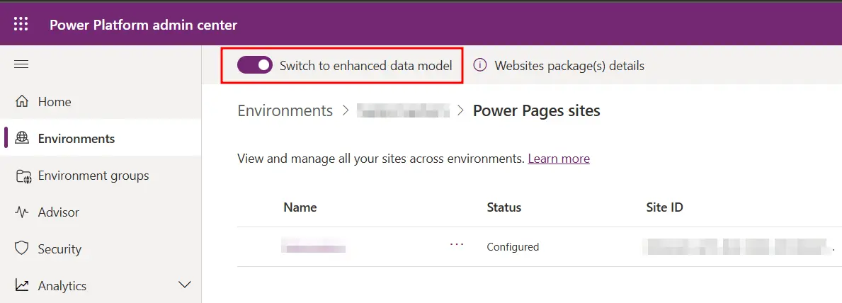 disable-enhanced-data-model disable enhanced data model