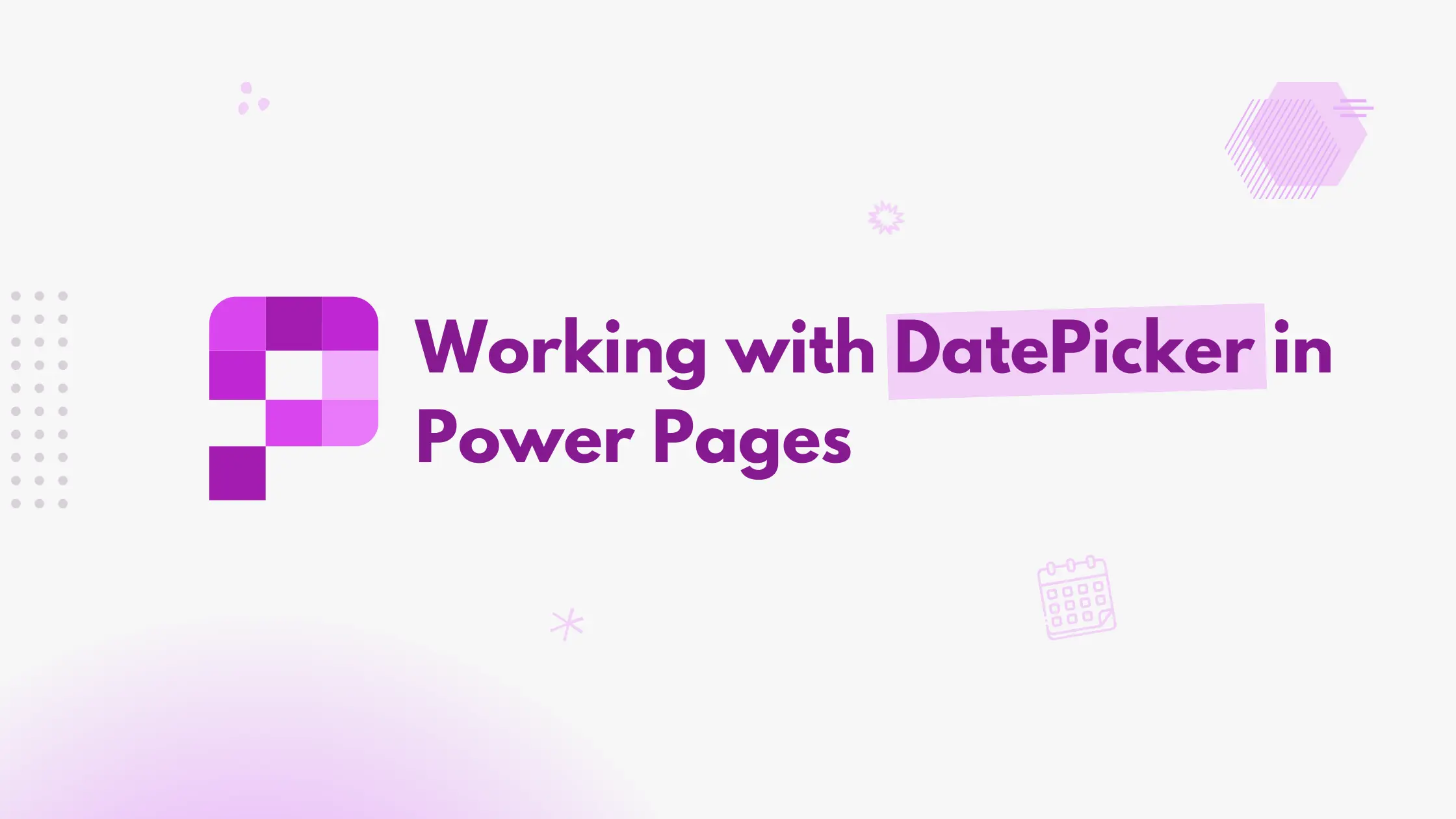 working with datepicker in power pages