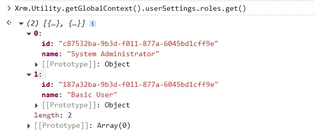 security roles using client api