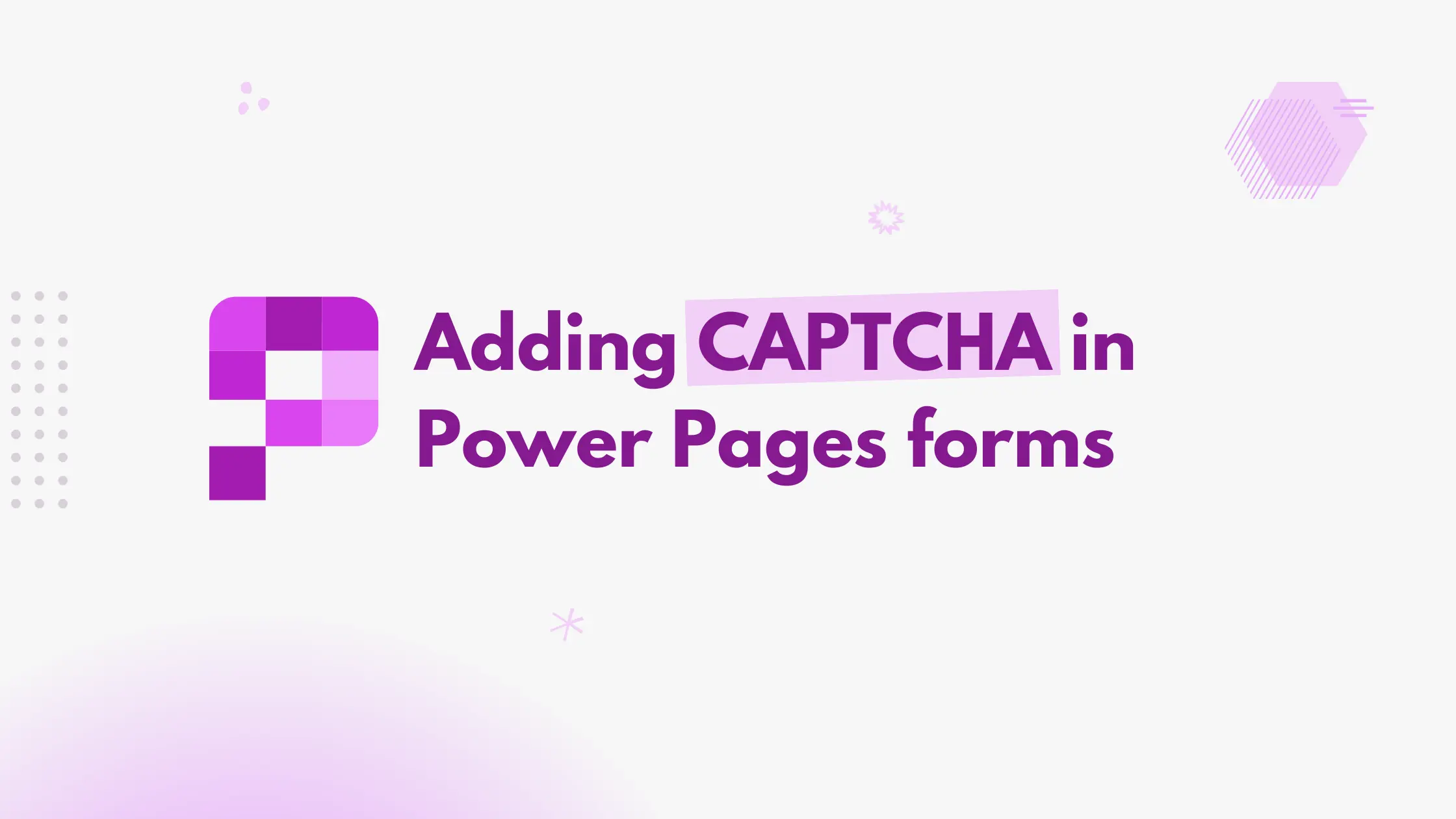 Adding CAPTCHA in Power Pages forms