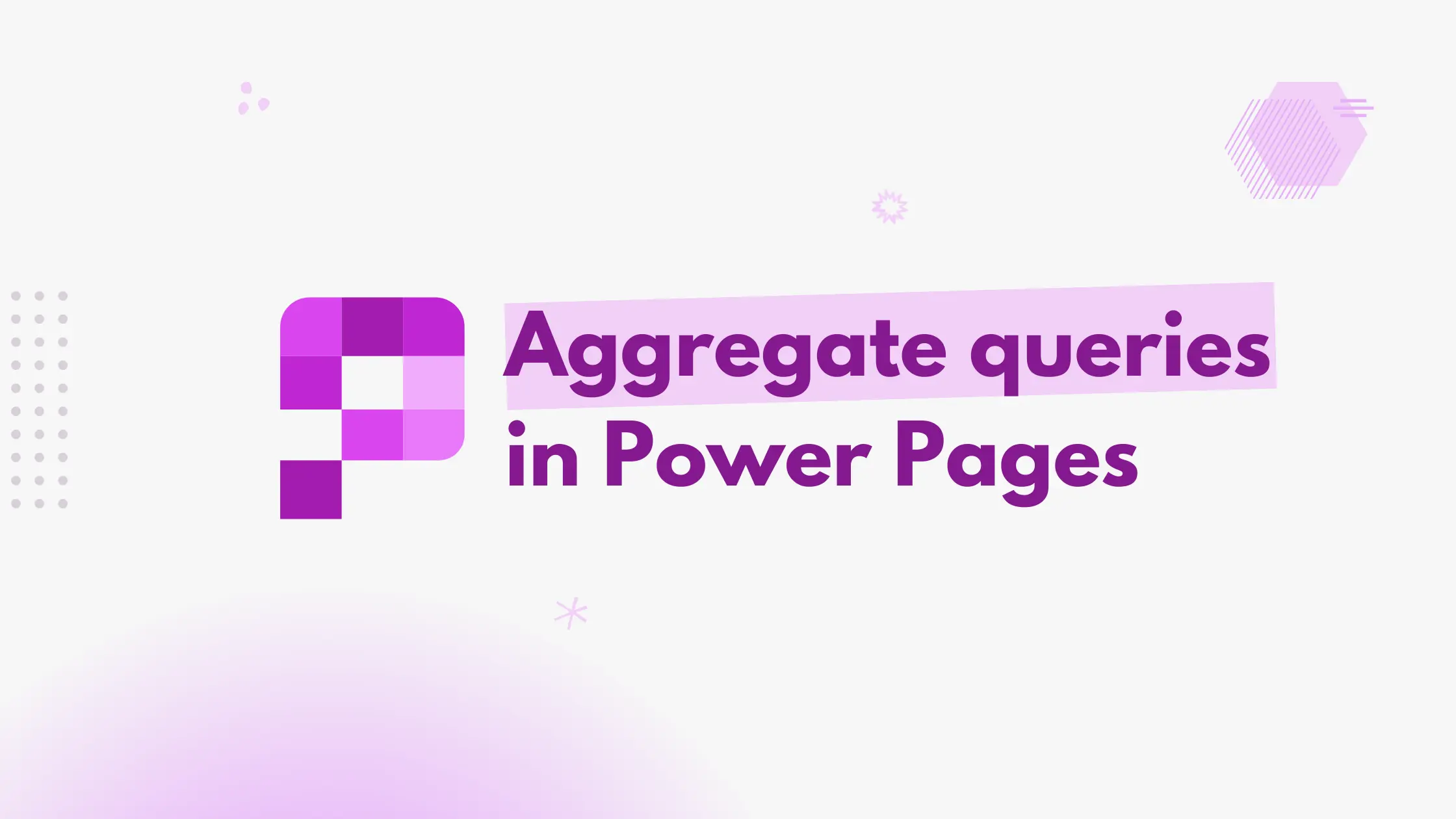 Aggregate queries in Power Pages