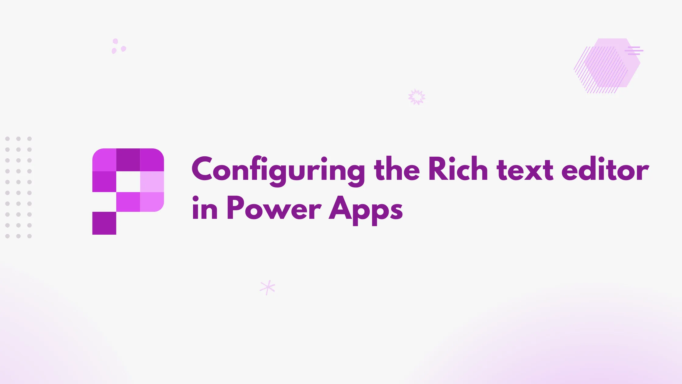 Configuring the rich text editor in Power Apps
