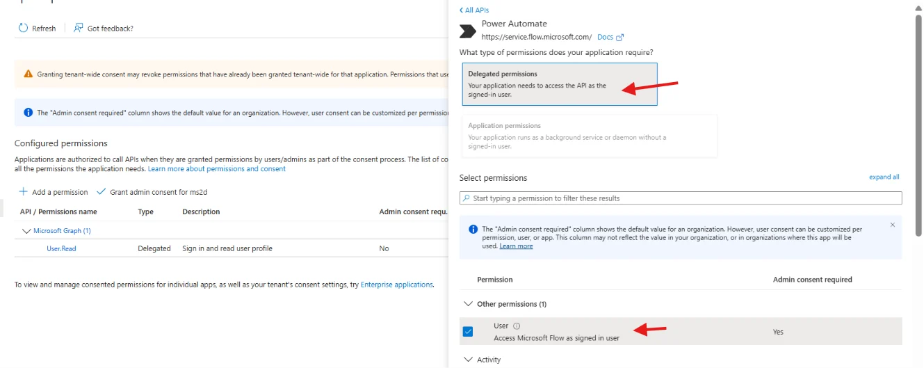 adding user permission to app