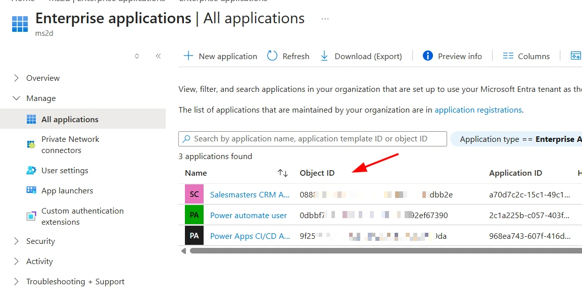 enterprise apps in azure